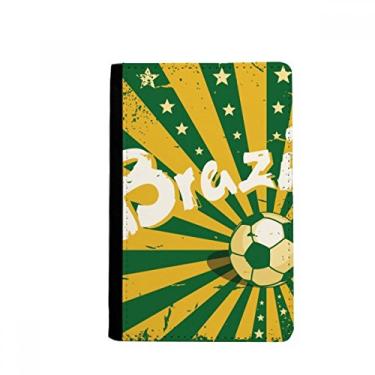 Imagem de Porta-passaporte de futebol amarelo verde Brasil cultura Brasil Notecase Burse capa carteira porta-cartões