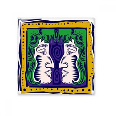 Imagem de Constelação Gêmeos México Cultura Cerâmica Piso Brilhante Decalque Pedra Adorna Tijolo Vitrificado