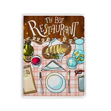 Imagem de Diário de capa macia para caderno de limonada de vinho The Best Restaurant