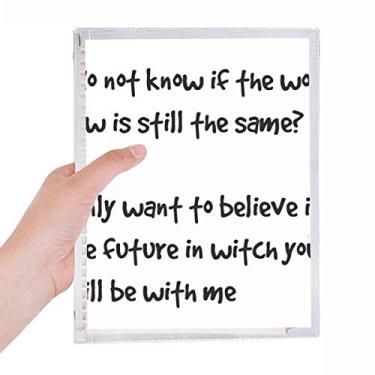 Imagem de Caderno com a frase "Future With You" com a frase "Famous Poetry"