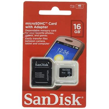 Imagem de Micro SDHC 16GB Sandisk Original Lacrado + Adaptador Gratis