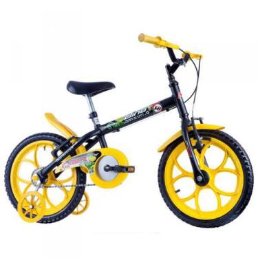 Imagem de Bicicleta Track Dino Aro 16 Preto/Amarelo - Track E Bikes - Track & Bi