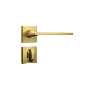 Imagem de Fechadura Porta Banheiro Wc Dourada Gold Stam Classic 40Mm