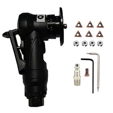 Imagem de HUIOP Máquina de chanfrar pneumática Carpinteiro Ferramenta de chanfrar Portátil Moedor de mão Metal Madeira Acrílico Rebarbador Biselado Máquina de aparar