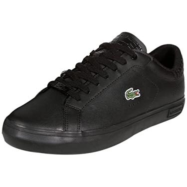 Imagem de Lacoste Tênis masculino Powercourt, Crocodilo preto/verde, 45