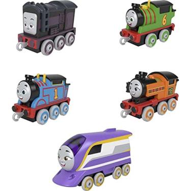 Imagem de Pacote de motores Thomas & Friends Fisher-Price Adventures, conjunto de 5 trens de brinquedo push-along para crianças em idade pré-escolar de 3 anos o
