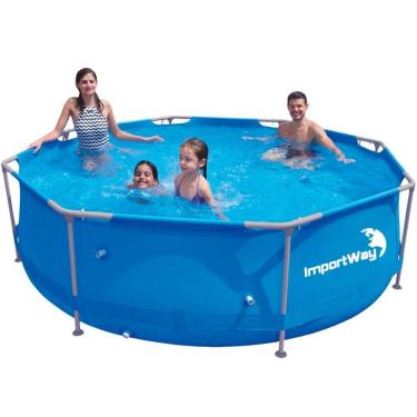 Imagem de Piscina Estruturada Redonda 5200 Litros 3m x 76cm Azul Importway Iwpbe5200