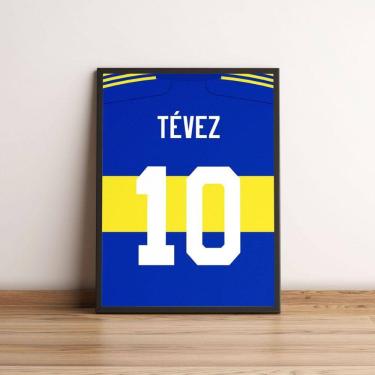 Imagem de Quadro Camiseta 10 Tevez No Boca Juniors 2067