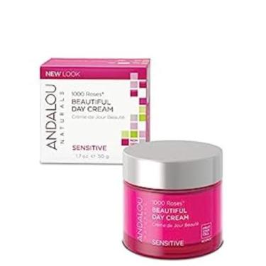 Imagem de Andalou Naturals 1000 Roses Beautiful Day Cream, Face Moisturizer for Sensitive Skin with Hyaluronic Acid, & Aloe Vera, Cruelty Free, 1.7 Ounce