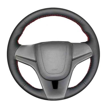Imagem de Capa de volante, para Chevrolet Cruze 2009-2014, personalize couro costurado à mão DIY