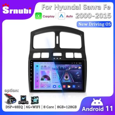 Imagem de Srnubi 2Din Android Rádio de Carro para Hyundai Clássico Santa Fe 2000-2004 JAC S1 (Rein) 2005-2015