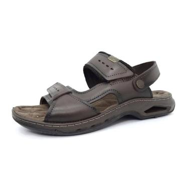 Imagem de Sandalia Papete Masculina Conforto Couro Pegada 133253