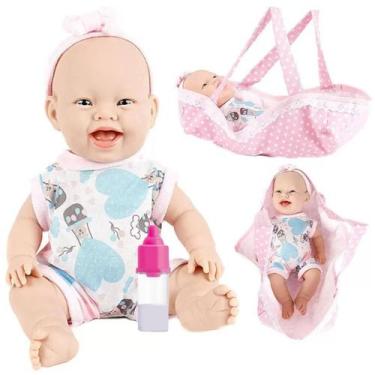 Imagem de Boneca Bebe Reborn Realista Bolsa Passeio Pequena - Bambola Presente