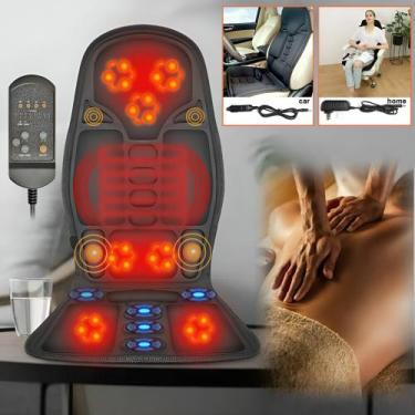 Imagem de Cadeira Massagem Carro Poltrona Assento Massageador Elétrico Bivolt -