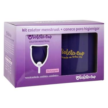 Imagem de Violeta Cup Kit Coletor Menstrual B Violeta + Caneca Higienizadora Violeta Tipo B Mulheres Com Até 29 Anos E Sem Filhos E/Ou Com Colo Do Útero De Altura Baixa