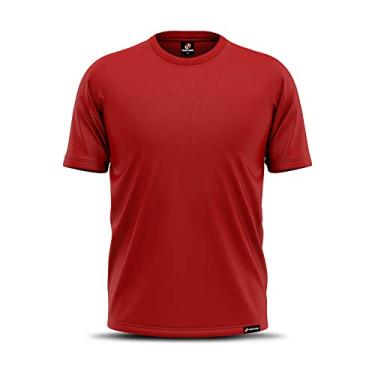 Imagem de Camiseta Manga Curta Plus Size Adstore Vermelho Masculina Térmica UV Segunda Pele Compressão (G1)