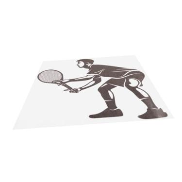 Imagem de BESTOYARD adesivos de parede esportivos vinil autocolante decorativo de jogador de tênis janela de tênis agarrada adesivos esportivos decalque decorativo de parede Esportes PVC