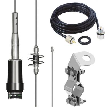 Imagem de Antena Dual Band 86cm Ap0191 Suporte Tubular Tubos Cabo 5,5m