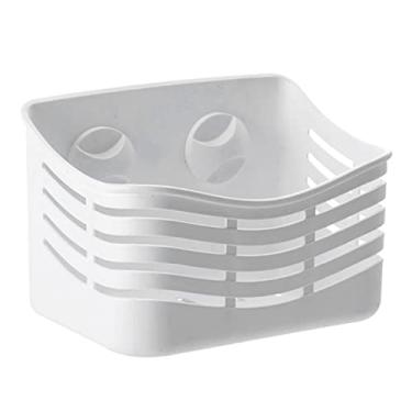 Imagem de HAKIDZEL Cozinha estante cesta suspensa para banheiro prateleira de chuveiro de canto prateleira de armazenamento prateleiras de armazenamento prateleira antifuros na parede pendurado