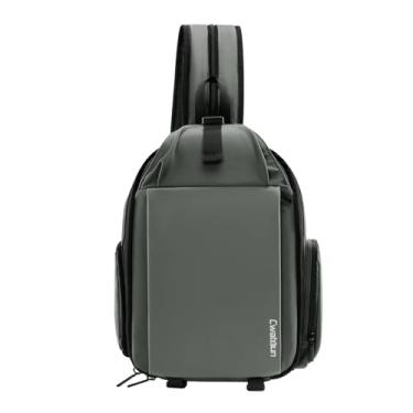 Imagem de Daconovo D107 Câmera fotográfica Bolsa Mochila para câmera Bolsa de ombro para câmera à prova d'água com bolso lateral Compartimento para tablet de 10,9 polegadas Suporte para tripé para câmeras DSLR