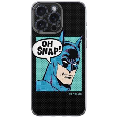 Imagem de ERT GROUP Capa de celular para iPhone 15 PRO MAX Original e oficialmente licenciada DC padrão Batman 038 perfeitamente adaptada à forma do celular, capa feita de TPU