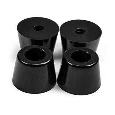 Imagem de MroMax 20 peças de protetores de pé de borracha para móveis de piso preto antiderrapante antiderrapante para perna de cadeira de mesa 19x15x17 mm (diâmetro inferior. x Diâmetro da parte superior. x Altura), 36*28*25mm(bottom Dia. X Top Dia. X Hight), 4pcs