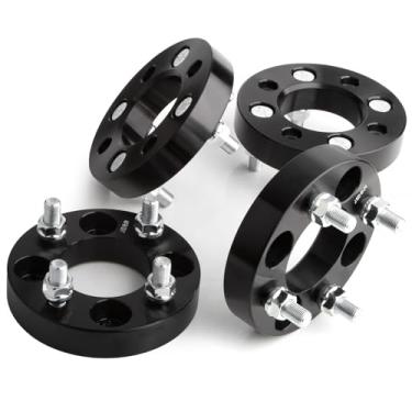 Imagem de JiiinMiiin Adaptadores de espaçadores de roda de carrinho de golfe 4X4 1" (25 mm) com furo de cubo de 68 mm serve para EZ GO EZGO Club Car, espessura 4 x 101,6 mm 1/5.1 cm x 20 pinos, preto 4 peças