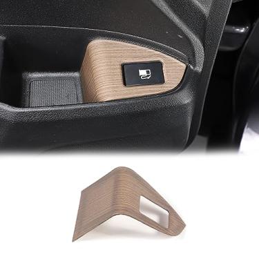 Imagem de HIRUFAIT Moldura de botão de interruptor de tampa de tanque de combustível para Honda Pilot 2016-2022/Ridgeline 2017-2023/Passport 2019-2023, acessórios de acabamento de tampa de botão abridor de