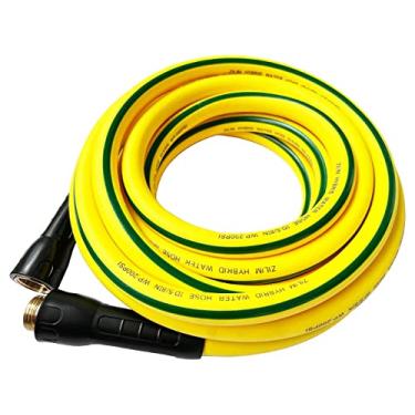 Imagem de ZILIM Mangueira de água de jardim híbrida 5/8" x 25 pés, 160PSI resistente, leve, flexível, não torce com alça giratória fêmea e acessórios de latão sólido GHT, lavagem de carro e iate