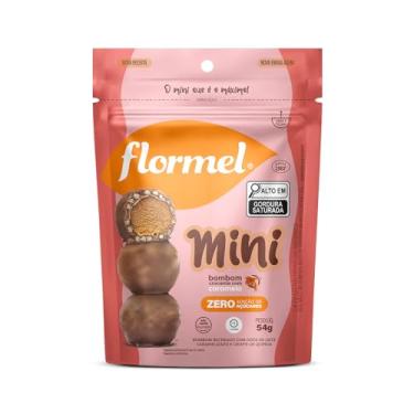 Imagem de Mini Bombom Crocante com Caramelo FLORMEL Zero Açúcar -Pouch com 54g