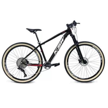 Imagem de Bicicleta Aro 29 Ksw Xlt 12v Garfo com Trava K7 11/50 Freios Hidráulicos Kit 1x12 Pedivela Coroa 34t (Preto/Vermelho/Branco, 17)