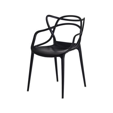Imagem de Cadeira Para Sala De Jantar Allegra Empilhável Preta Preto