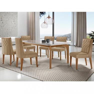 Imagem de Conjunto Sala de Jantar Mesa Londrina e 6 cadeiras Nevada Rufato