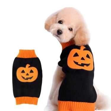 Imagem de NACOCO Suéter para Cães Abóbora Suéter para Animais de Estimação Halloween Festa de Feriado para Gatos e filhotesNACOCO XL laranja PUMPKINSWEATER-XL