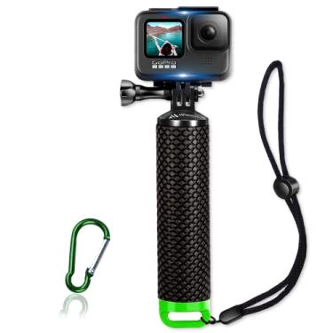 Imagem de Cabo flutuante à prova d'água compatível com GoPro Hero 11 10 9 8 7 6 5 4 3+ 2 1 Sesssion Black Silver Handler e Handle Mount Kit de acessórios e água para esportes aquáticos e câmeras de ação (verde)