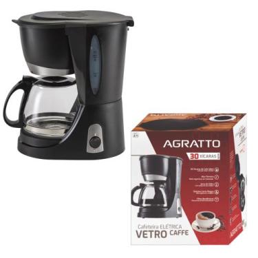 Imagem de Cafeteira Elétrica Preta Vetro Café Prepara Até 30 Xícaras de Café Jar