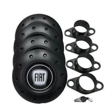 Imagem de Jogo de Calotas de Centro Miollo para Fiat Uno Aro 15 2010/2018 Estilo