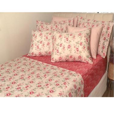 Imagem de Jogo de Cama Duplo Queen 4 peças 140 Fios 250x240cm Olinda Realce Premium - Sultan