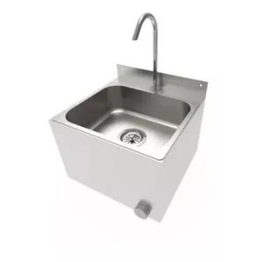 Imagem de Pia Assepsia Inox Com Acionador De Joelho. - Natalia Artefatos