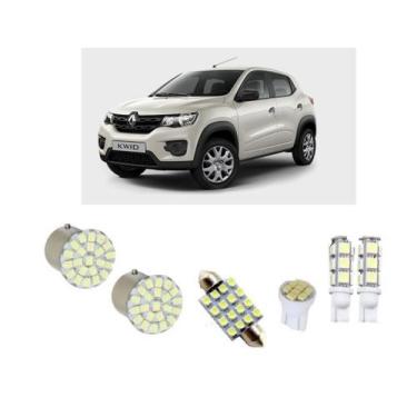 Imagem de Kit Lâmpadas Led Kwid 2019 2018 2017 Farol Teto Placa Ré - Blue Lion
