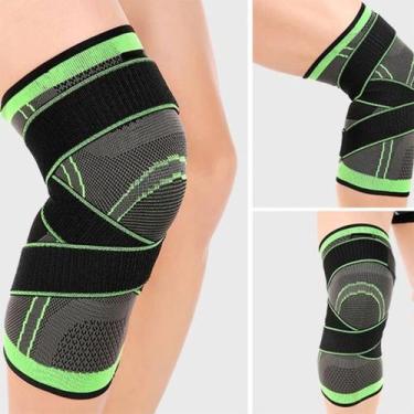 Imagem de 1pc esportes fitness joelheiras homens pressurizado elástico joelheira
