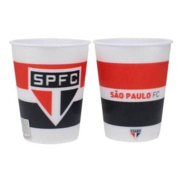 Imagem de Jogo Kit São Paulo Spfc 2 Copos Plástico 3d 400ml - Minas de Presentes