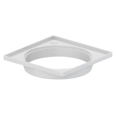 Imagem de Porta Grelha Quadrada Para Ralos 100mm PVC Branco Tigre