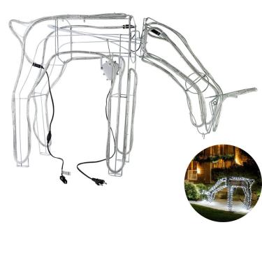 Imagem de Rena de Natal Mangueira de LED com Movimento, Branco Frio, para Ambientes Externos, 127V