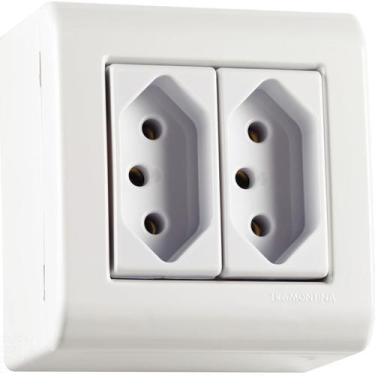 Imagem de Caixa de Sobrepor com 2 Tomadas 2P+T 20 A 250 V Tramontina LizFlex Bra