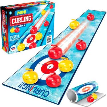 Imagem de Mini Curling Jogo De Mesa Infantil Conjunto Completo 6 Bolas Tabuleiro