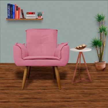 Imagem de Conjunto 2 Poltronas Estofadas Para Consultório Emília Plus Suede Rosa