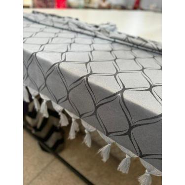 Imagem de Manta Xale Para Sofá 2,30 X 1,40 Tecido Jacquard com Franja  + 2 Capas