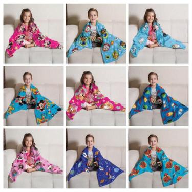 Imagem de Manta Infantil Super Soft Poliéster Divertida Personagens Menina Menin
