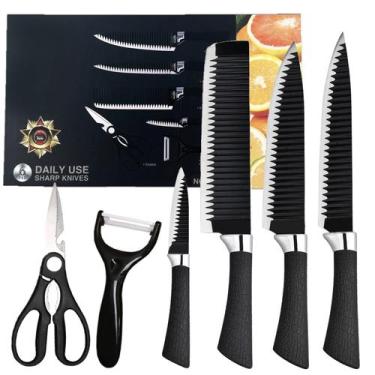 Imagem de Conjunto De Facas Chef Profissional 6 Peças Churrasco Inox - Lelong